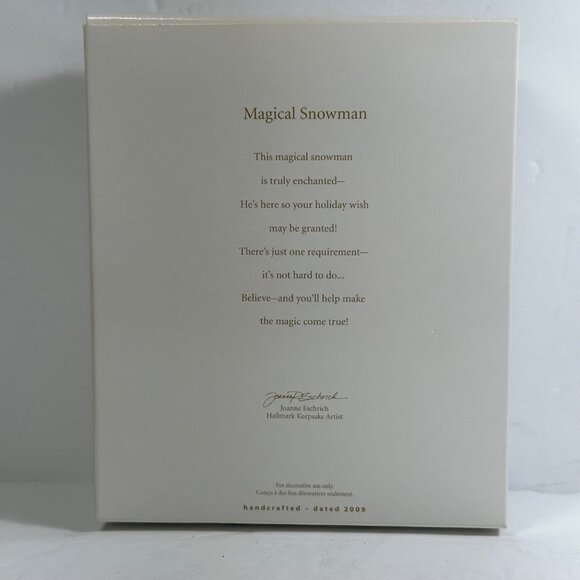 Hallmark Keepsake Magical Snowman Ornament 2009 Christmas Decoration Glittery - Picture 7 of 9